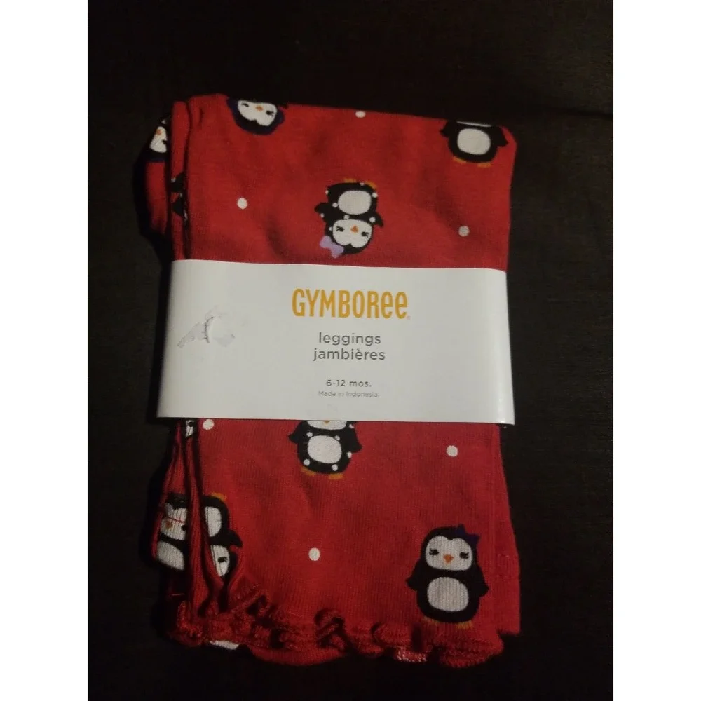 Gymboree winter‎ penguin leggings 6 12 months nwt
